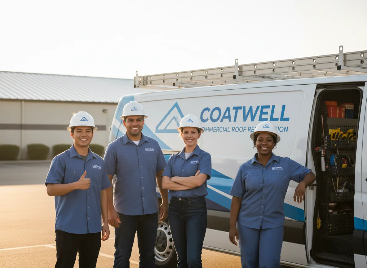 Commercial roof coating company in Saxon, WI